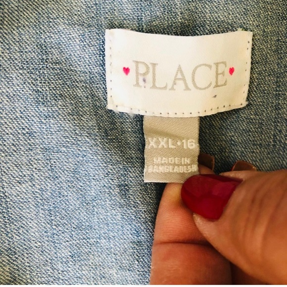 Place Youth Denim Shirt Dress Size XXL Blue - Picture 4 of 4